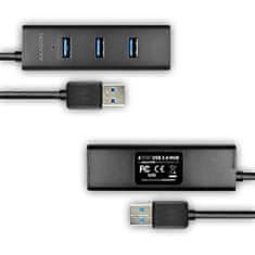 AXAGON Hue-s2bp hub 4-portowy usb 3.2 gen 1 charging hub 1.2m kabel, ac adapter