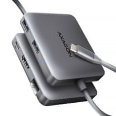 AXAGON AXAGON HMC-5HL USB-C hub 5u1, 5Gbps, HDMI 4K/60Hz, GLAN, PD 100W