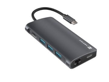 Natec Multiport adapter fowler 2 v2 usb-c->hub usb 3.0 3x, hdmi4k