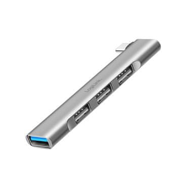 LogiLink LogiLink UA0305 USB-C hub, 1x USB-A 3.0, 3x USB-A 2.0, aluminij