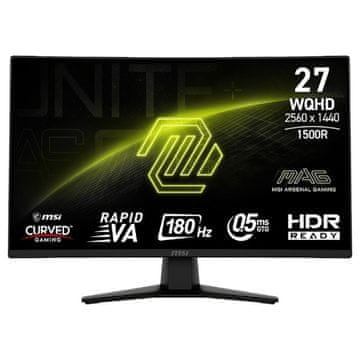 MSI Monitor MAG 274CQF 27" / WQHD / Rapid VA / 180Hz / 0,5ms GtG (crn)