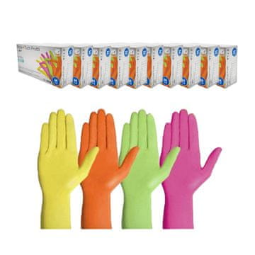 AMPri Nitrilne rukavice M boje Style Tutti Frutti 96 komada karton 10 pak.