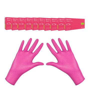 Nitrilne rukavice S ružičaste Nitrylex Magenta 100 komada karton 10 pakiranje