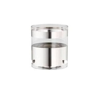 Abažur za lampe BRUNO INDIRA MORA CHROME, prozirni krom, metalizirana cijev, Alfa