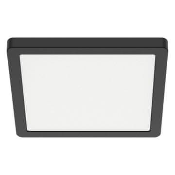 Moderna kvadratna stropna lampa 17 cm crna LED 12W promjenjive boje EVORA Milagro