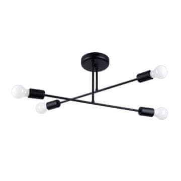 Stropna lampa s četiri žarulje crna NORAH 4xE27 15W SL.1451 Sollux Lighting