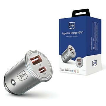 3MK 45W USB-C/USB-A auto punjač