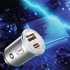 3MK 45W USB-C/USB-A auto punjač