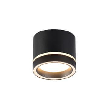 Moderna dekorativna stropna reflektor crna 8 cm okrugla Ø8,5 cm 1xGX53 7W KENDAL Light Prestige
