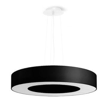 Okrugla crna viseća svjetiljka Ø50 cm SATURNO SLIM 5xE27 15W SL.0750 Sollux Lighting