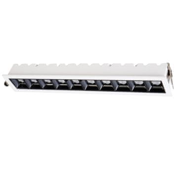 Pravokutna bijela LED ugradbena svjetiljka 20W tople boje SOLAR Light Prestige