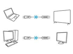 Lanberg Adapter kabel Lanberg DisplayPort (M) V1.1 - HDMI (M) 1m crni