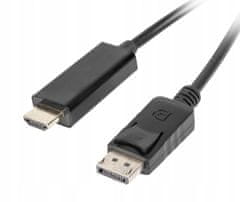 Lanberg Adapter kabel Lanberg DisplayPort (M) V1.1 - HDMI (M) 1m crni