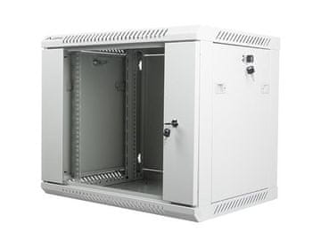Lanberg 19" 9U 600x450 sivi zidni rack ormar (flat pack)