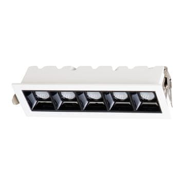 Pravokutna bijela LED ugradbena svjetiljka 10W topla boja SOLAR Light Prestige
