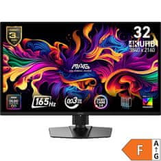 MSI Monitor MAG 322UP QD-OLED E16 31,5" / 4K UHD / 165Hz / 0,03ms (GTG) (crni) PD 15W - podesiv po visini