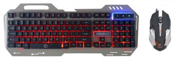 REBELTEC Žičani set tipkovnica i miš Rebeltec Interceptor 2 gaming usb, siva metalik