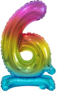 GoDan B&C folija balon broj 6 stojeći duga 74 cm