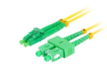 Lanberg Patchcord svjetlovodni Lanberg SM SC/APC-LC/APC duplex 3.0 mm lsZH G657A1 2 m žuti