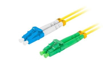 Lanberg SM LC/APC-LC/UPC DUPLEX 3.0MM LSZH G657A1 optički patchcord 1m žuti