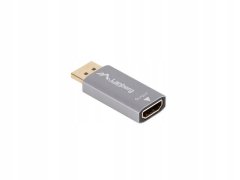 Lanberg Adapter Lanberg displayport (m) -> hdmi (f) 4k srebrni