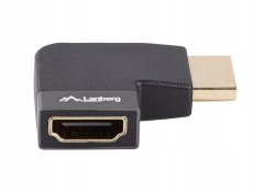 Lanberg Adapter Lanberg HDMI(F)-HDMI(F) 8K kutni desno, aluminij, srebrni