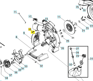 Husqvarna Vijak za puhalo 125B 125BX McCulloch M320 GBV320 GVB345