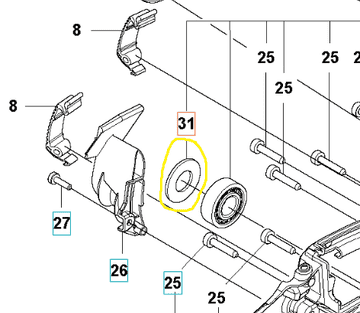 Husqvarna Poklopac ležaja 555 Husqvarna 596911301