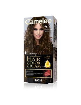 DELIA Cosmetics Cameleo HCC Trajna boja Omega+ br. 5.3 Svijetlo zlatno smeđa 1 pakiranje.