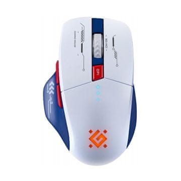 Defender Bežična optička miš defender tisa gm-126 1600dpi 2.4 ghz + bluetooth bijelo-plava rgb akumulator 6 tipki gaming