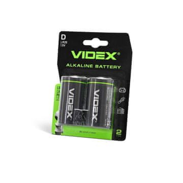 2 kom. Snažne alkalne baterije Videx D LR20 1,5 V 15200 mAh