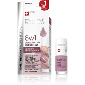 Eveline Nail Therapy Professional Care&Colour 6u1 regenerator za boju noktiju - prašnjavo ružičasta 5 ml