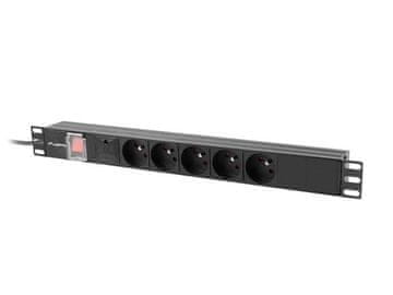 Lanberg Lanberg rack pdu 19" 1u 16a 5x 230v pl 2m crna