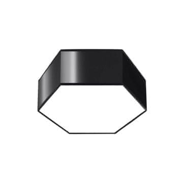 Stropna svjetiljka šesterokutna crna 11 cm SUNDE 2xE27 15W SL.1059 Sollux Lighting