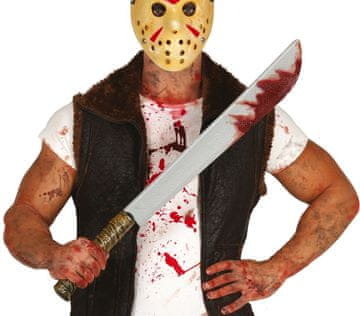 Fiestas Guirca Zakrvavljena mačeta Jason Petak 13. Halloween 74 cm