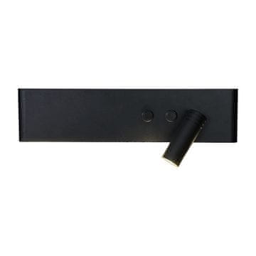 Moderna zidna svjetiljka za čitanje, crna, desna, neutralna boja, LED 10W+3W, pomični vrh, prekidač, RESORT Milagro