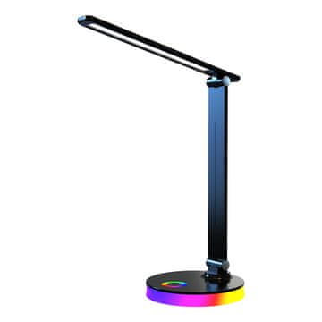 Moderna crna stolna lampa s RGB dodirnim zaslonom i promjenjivom bojom LED svjetla 5W BRUNO Milagro