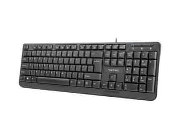 Natec Klawiatura Natec Trout slim žičana crna usb