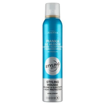 Joanna Styling Effect pjena za kosu za volumen i elastičnost + ekstra jaka termička zaštita - 150 ml