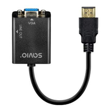 SAVIO Kabelski adapter HDMI-VGA Savio AK-76