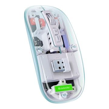 Defender Bežični miš IXES MM-999 optički 2400dpi 2.4GHz + Bluetooth PUNJIVI, bez klika, tihi