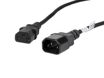 Lanberg IEC 320 C13 -> C14 Produžni kabel za napajanje 1,8 m VDE crne boje
