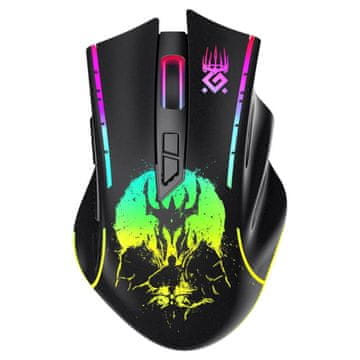 Defender Bežična miš defender kronos gm-695 optička 1600 dpi crna rgb akumulator 6 tipki gaming