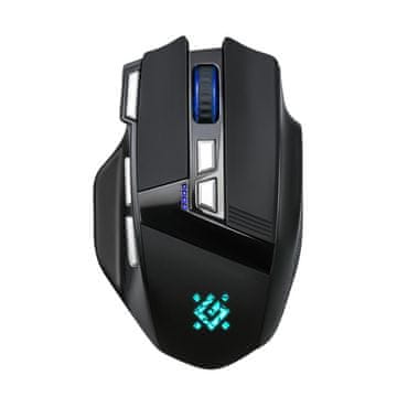 Defender Bežična optička gaming miš Defender KNIGHT GM-885, crni, 3200 dpi, rgb, akumulator, 7 tipki, bešumna