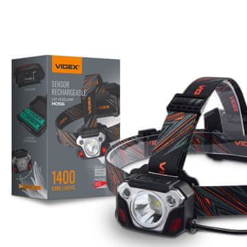 Taktička LED naglavna svjetiljka 20W, baterija 18,5h, 1400lm, domet 161m, IP65 VLF-H056 Videx