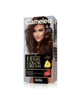 DELIA Cosmetics Cameleo HCC Trajna boja Omega+ br. 4.4 Bakreno smeđa 1 pakiranje.
