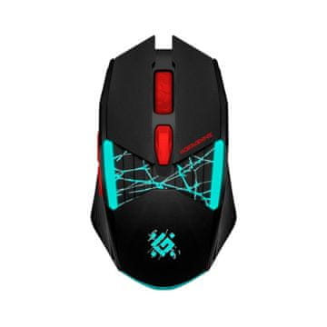Defender Bežična optička miš defender horrodine gm-237 3200 dpi crna rgb akumulator 6 tipki gaming