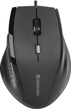 Defender Žični miš defender accura mm-362 optički 1600dpi 6 tipki crn