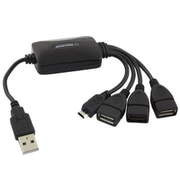 Esperanza Hub usb Esperanza EA158 3xusb 2.0 + 1x micro usb, crni