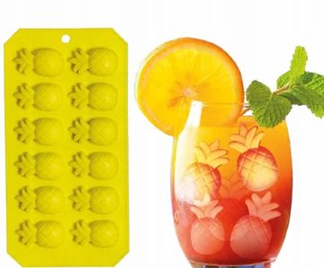 Fiestas Guirca Kalup za led, kocke leda, gumeni bomboni ANANAS, Aloha Havaji, ljeto, odmor, 12x22cm